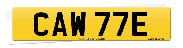 Registration number CAW 77E